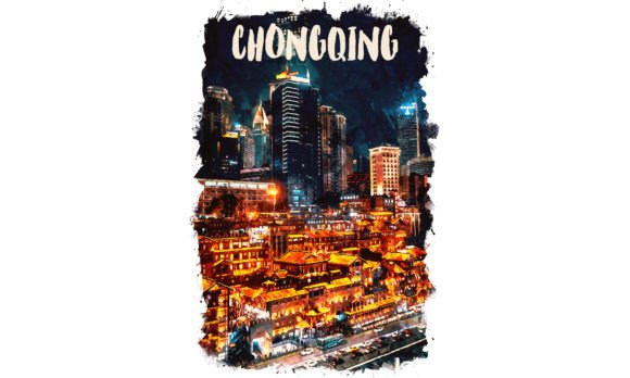 Chongqing Asia Watercolor Illustrations for Branding