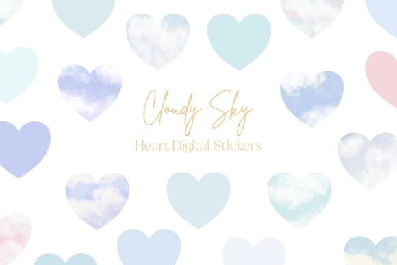 Cloudy Sky Heart Illustrations for Client Design