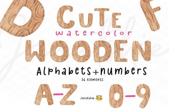 Cute Kid Wooden Alphabet Illustrations Review
