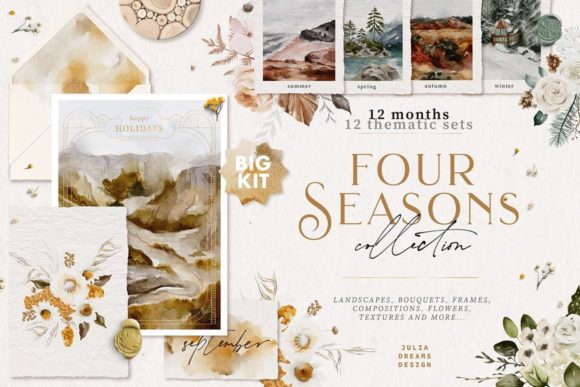 Four Seasons Collection: Illustrations for Local Branding