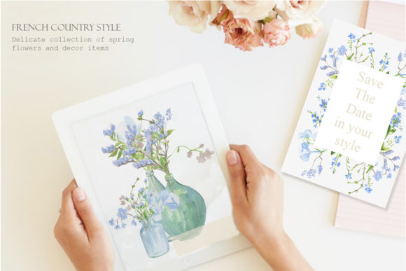 French Country Style Illustrations for Editorial Design