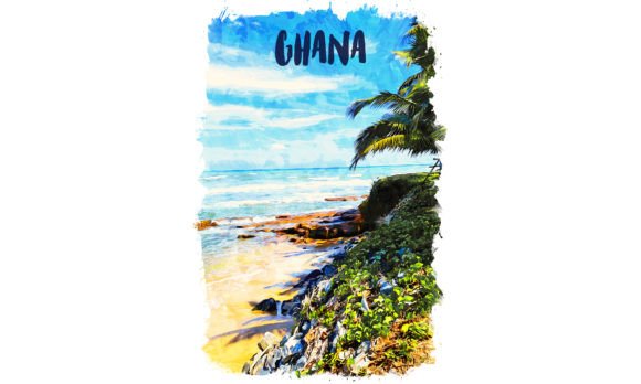 Ghana Africa Watercolor Poster: Illustrations Review