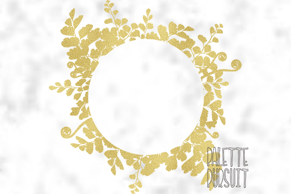 Gold Foil Fern Wreath Frame Circle Review