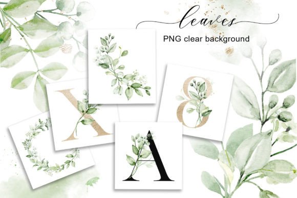 Leaves Clipart Set, Alphabet Png: Illustrations Review