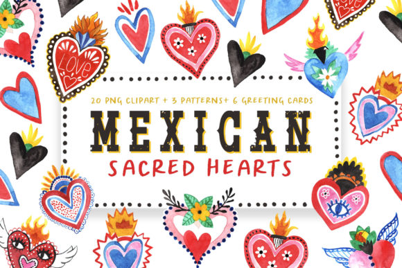 Mexican Hearts Illustrations for Brand Campaigns