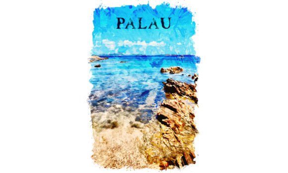 Palau Oceania Watercolor Illustrations Review