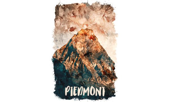 Piedmont Europe Watercolor Poster: Illustrations for Branding