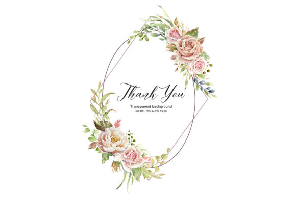 Rose Geometric Frame Illustrations for Digital Products