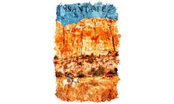 Santa Fe USA Watercolor Poster: An Embroidery Review