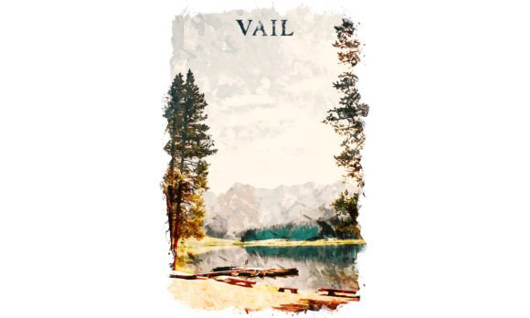 Vail USA Watercolor Poster: Illustrations for Branding