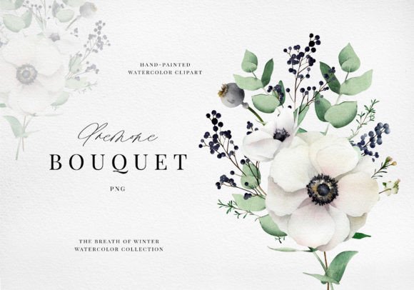 White Purple Flower Bouquet Clipart: Illustrations Review