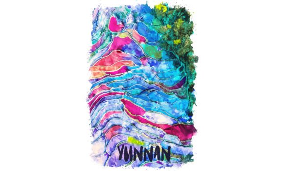 Yunnan Asia Watercolor Illustrations for Crafters